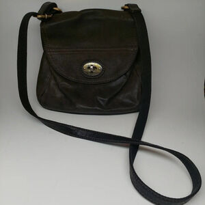 Vintage Fossil Carson brown Leather Crossbody Bag Purse 👜 M Bohemian